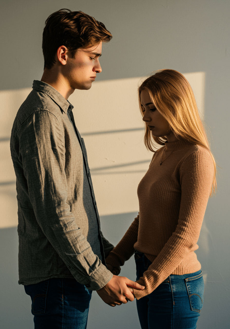 Couple displaying emotional tension, illustrating confusion between trauma bonding and genuine love