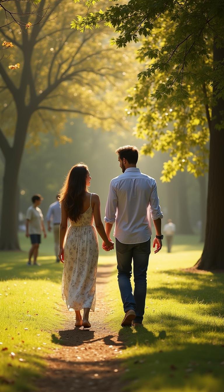 Happy couple enjoying outdoor time together, representing healthy boundaries and marriage harmony.