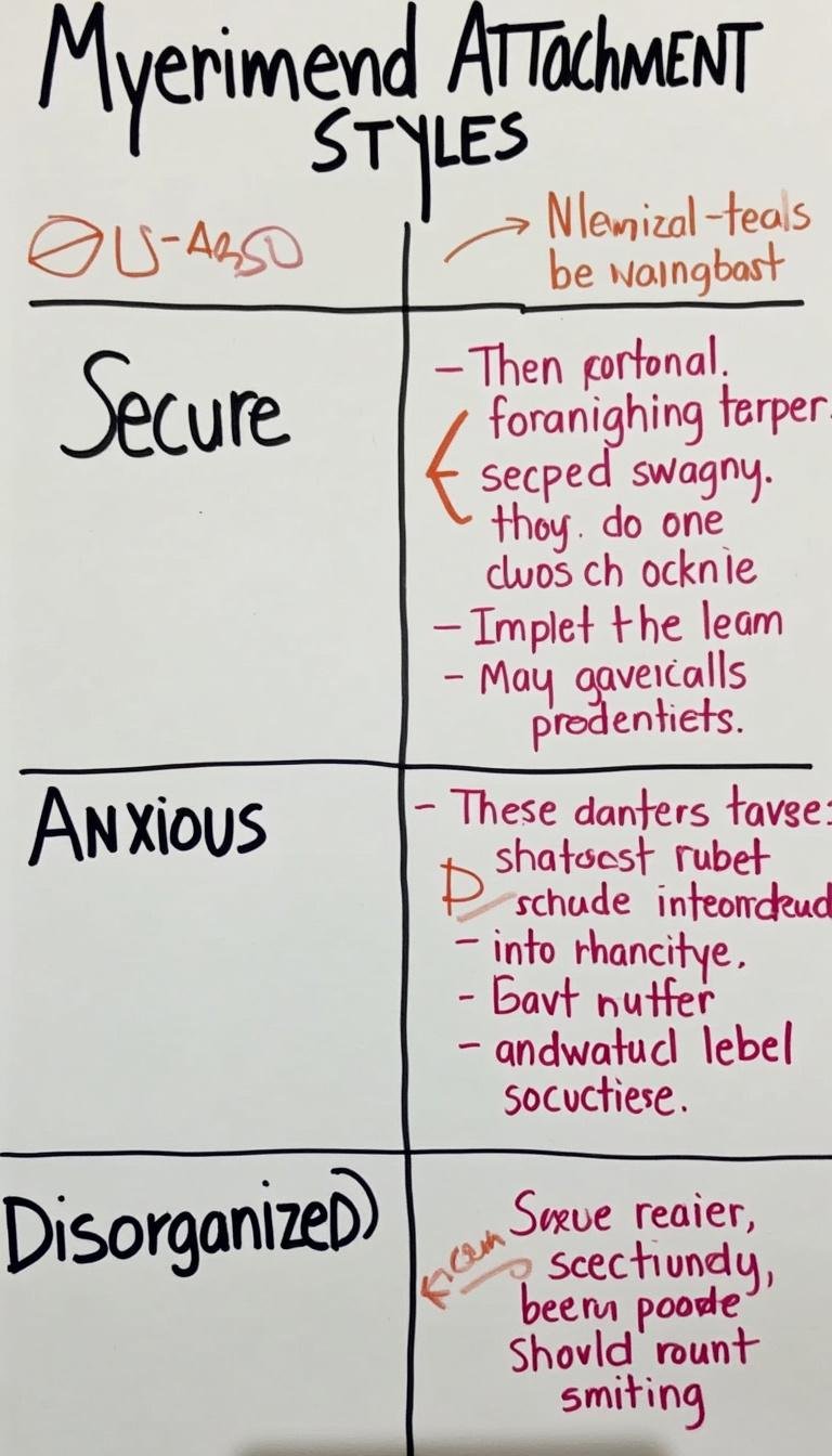 Visual infographic showing attachment styles and their impact on sexual needs and relationships
