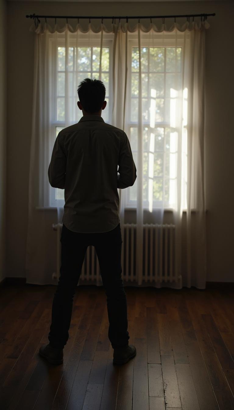 Person sitting alone in a quiet room, illustrating self-reflection on attachment styles.