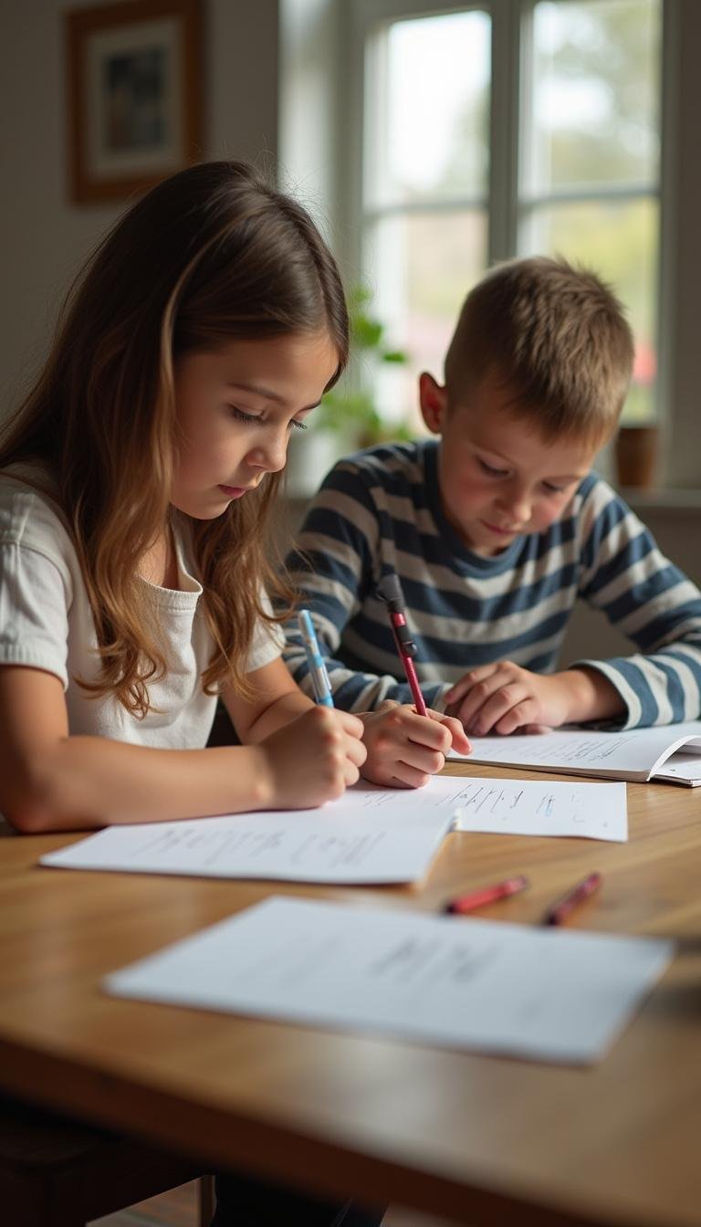 Parent and child engaging in emotion journaling together to promote emotional awareness and communication.