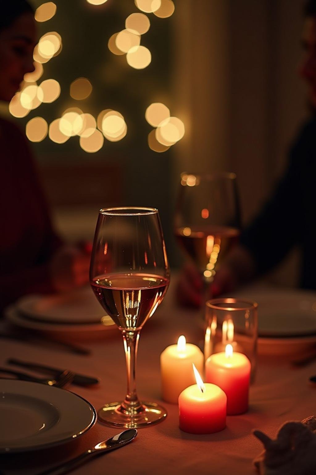 Couple enjoying a scheduled romantic dinner, emphasizing intentional quality time.