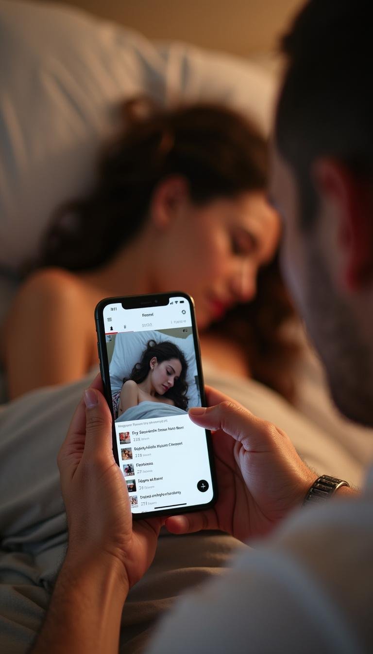 Individual checking scheduled date night on their phone for better relationship planning.