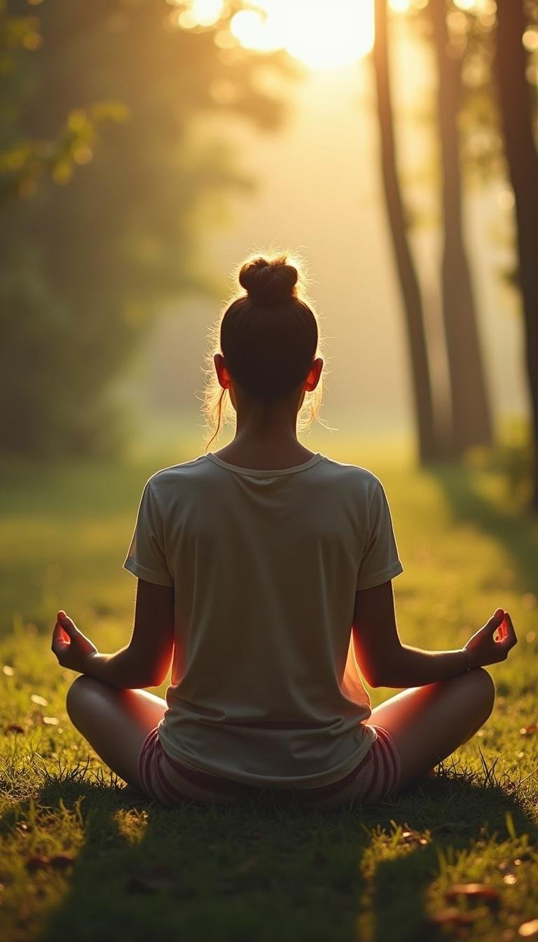 Individual practicing meditation outdoors to explore emotional triggers and shadow work
