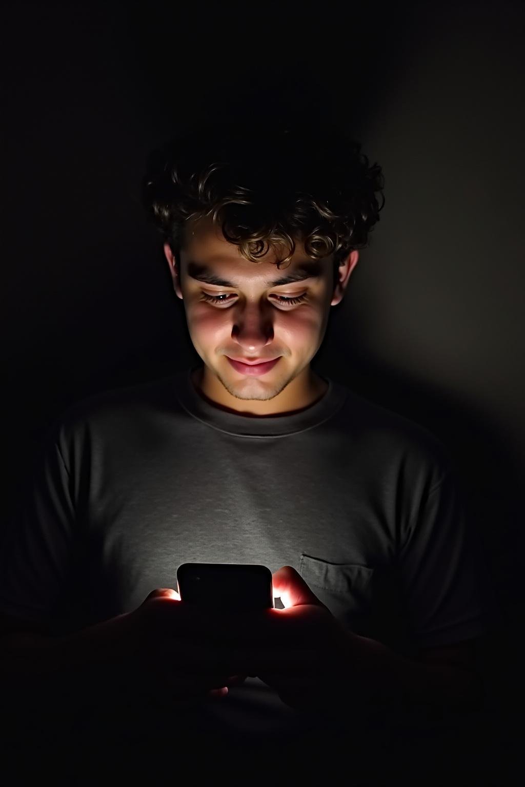 Individual texting late at night, highlighting the importance of considerate communication in relationships