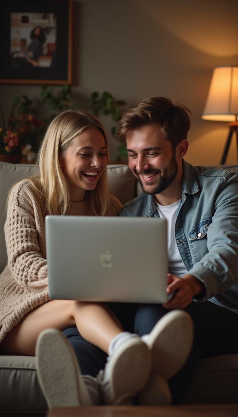 Couple demonstrating shared goals and trust, representing green flags in a relationship