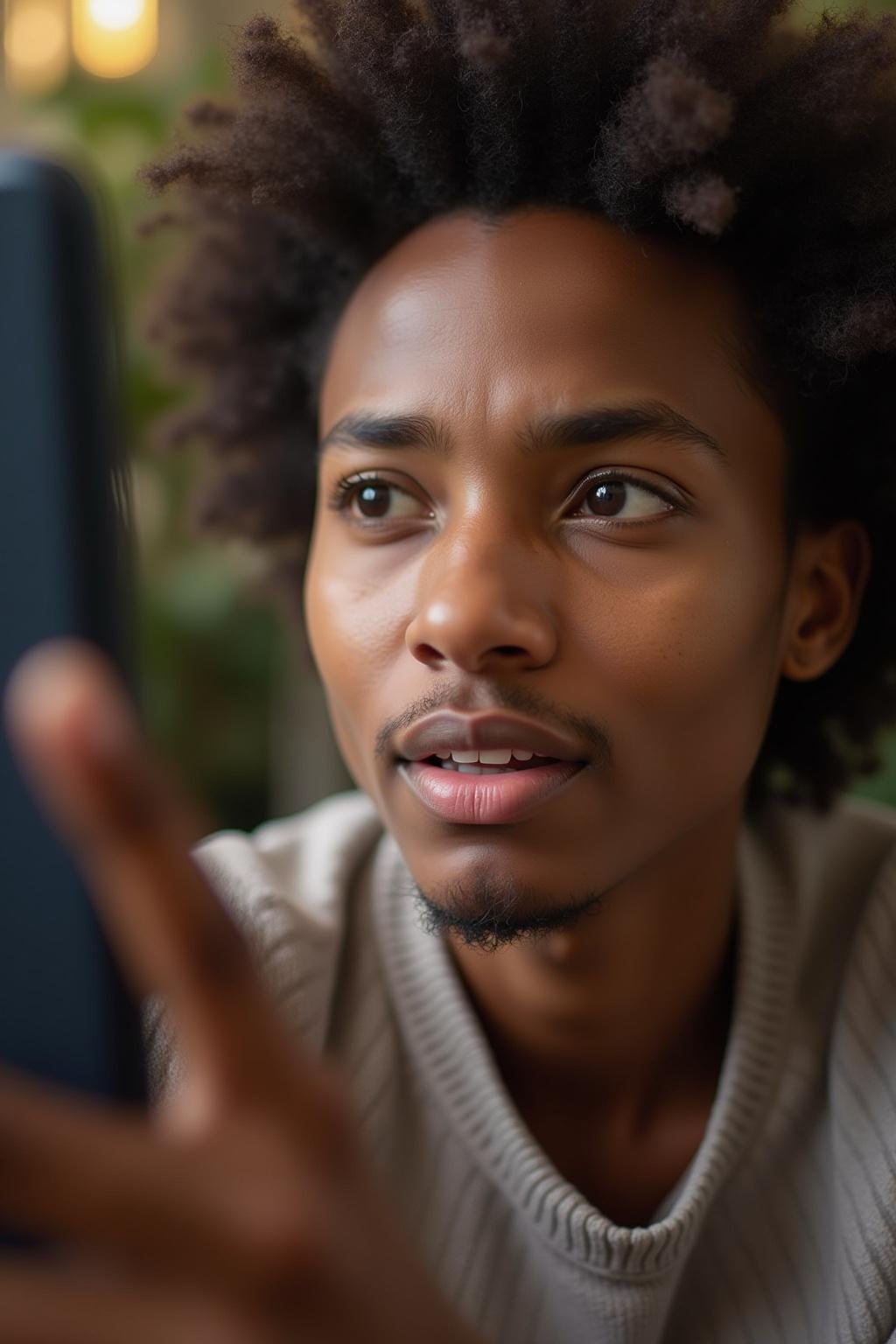 Person listening attentively to a friend, showing empathy and concern during a heartfelt conversation