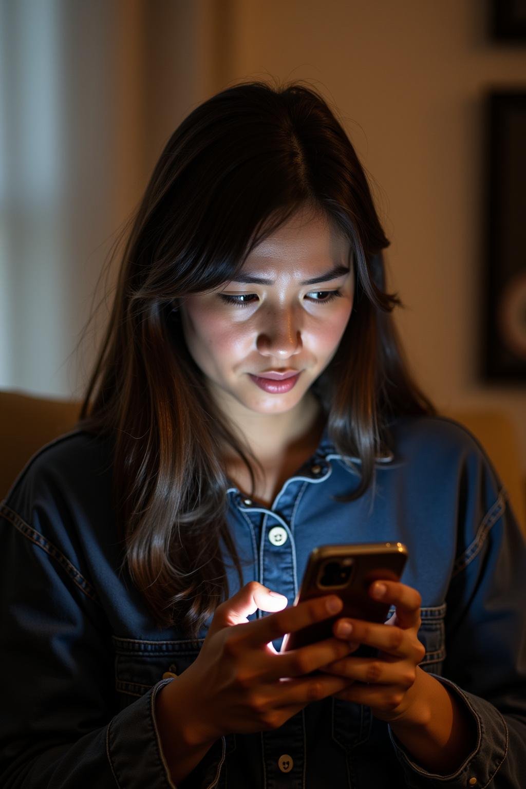 Person feeling disappointed while checking their phone, symbolizing hurt or disconnect in friendship
