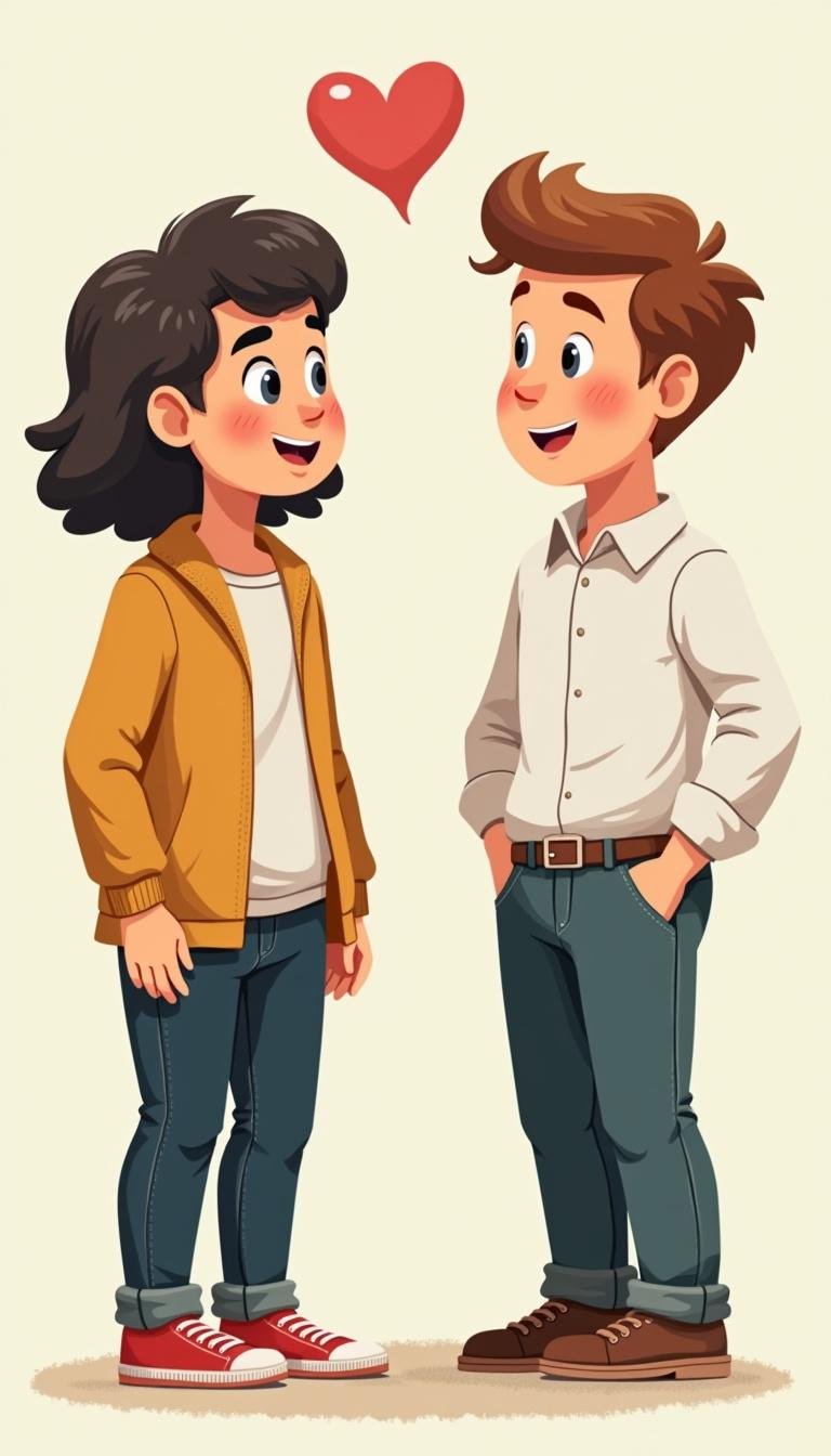 Two individuals engaging in a respectful and balanced dialogue demonstrating healthy communication