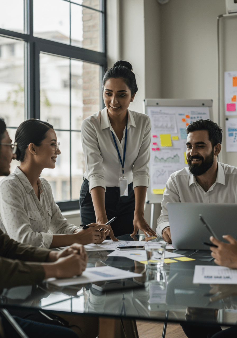 Team collaborating to set clear professional boundaries at work