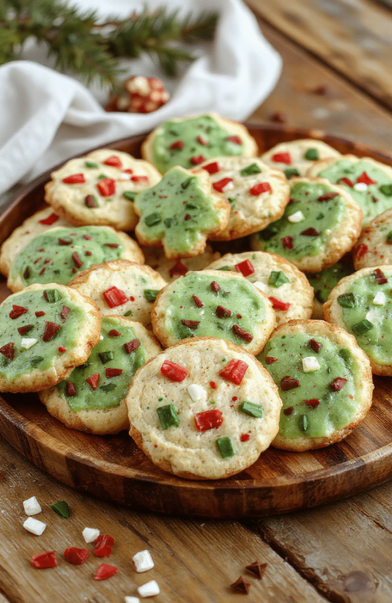 A colorful assortment of beautifully decorated holiday cookies arranged on a rustic wooden table, featuring sugar cookies with icing, gingerbread men, and chocolate-dipped treats, styled with holiday sprinkles and candles, showcasing textures from crunchy to chewy.