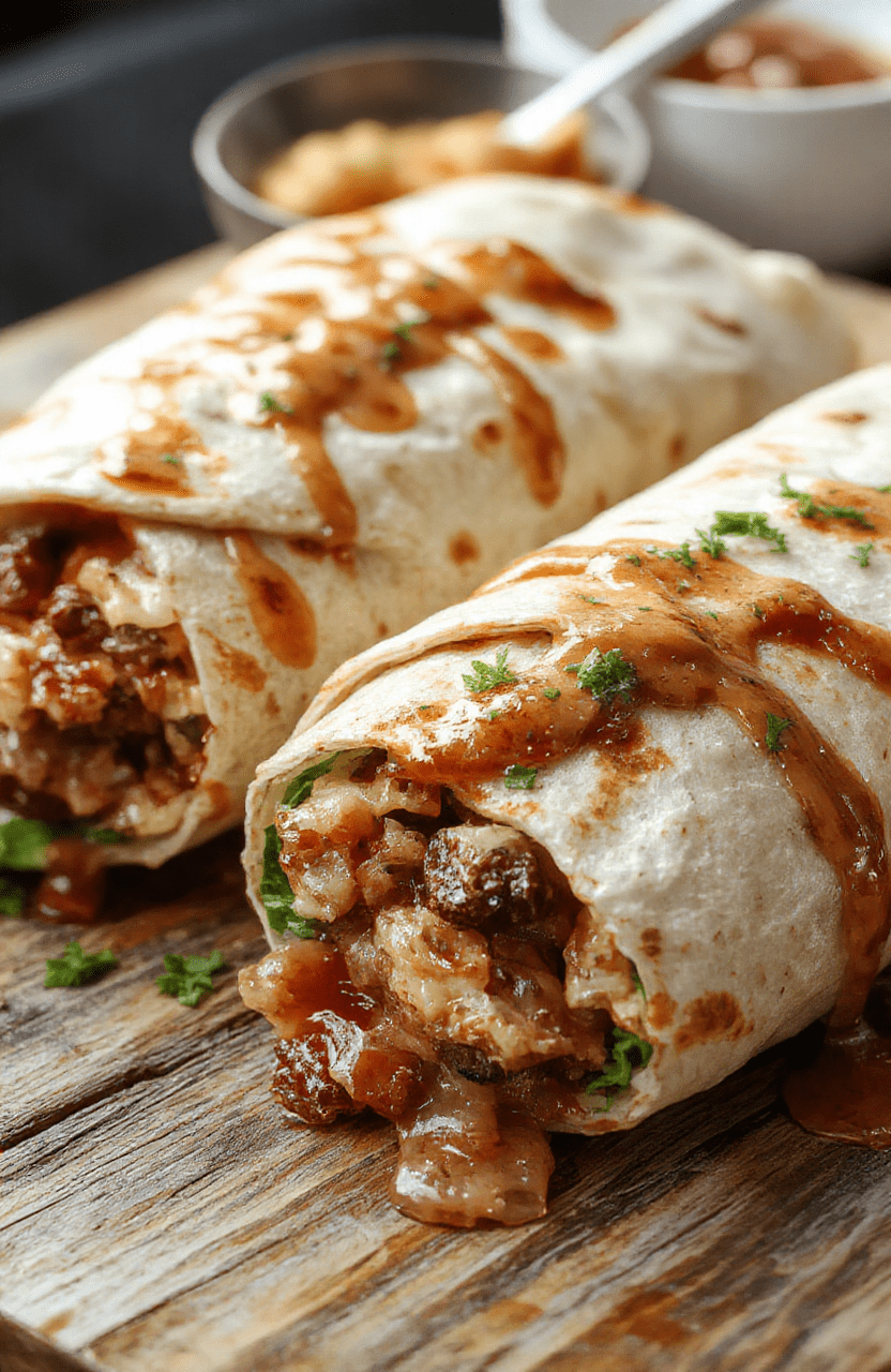 A vibrant close-up of a sliced BLT wrap on a rustic wooden table. The wrap is filled with crispy bacon, fresh green lettuce, ripe tomato slices, and creamy spread, all wrapped in a soft tortilla. The wrap is slightly open showing layers of ingredients, with a few vegetable accents around for garnish, captured with natural daylight highlighting textures and colors.